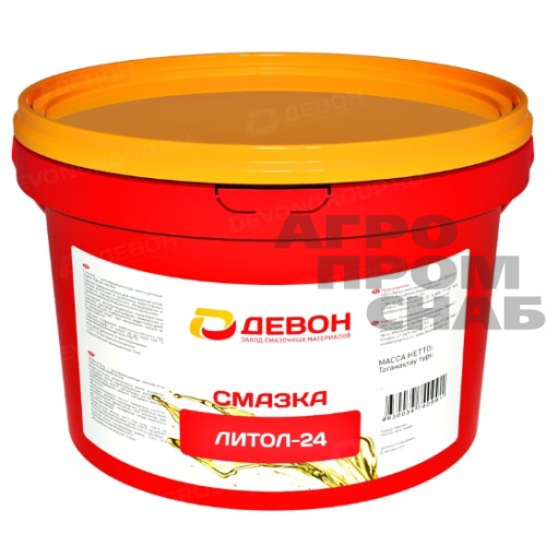 Смазка Devon Литол-24 (г.Уфа) 9,5кг. п/ведро