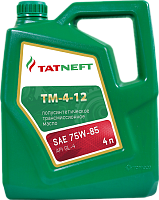 Масло Татнефть ТРАНСМИССИОННОЕ ТМ 4-12 75W-85 GL-4 (п/с) 4л.